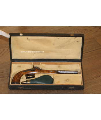 Offiziers Perkussionspistole im Koffer, Bern um 1842